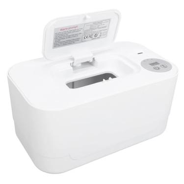 Imagem de Aquecedor de lenços umedecidos para bebês, dispensador de lenços umedecidos de maior capacidade, aquecedor portátil e dispensador de lenços umedecidos para bebês com luz noturna, termostato automático