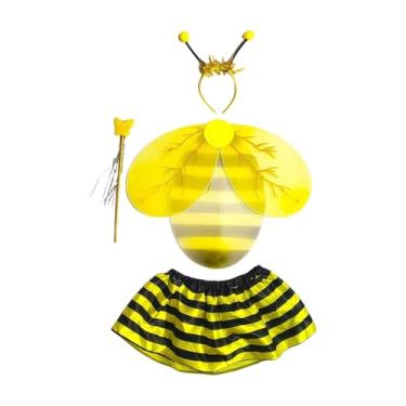 Imagem de Dynwave Fantasia infantil de abelha com tiara, saia e varinha, ideal para brincadeiras de faz de conta e apresentações teatrais, Style B