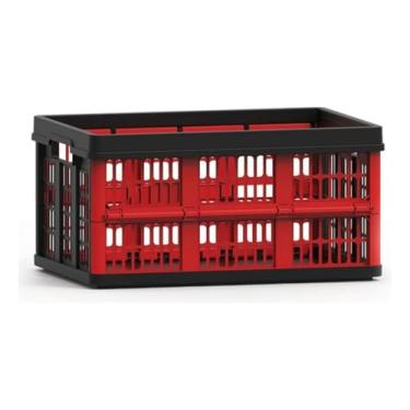 Imagem de Caixa de armazenamento dobrável de plástico multiuso (vermelho)