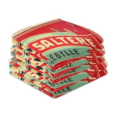 Imagem de Wassud Toalhas de cozinha pôster vintage com motocicletas panos de prato de cozinha pacote com 6 panos de prato macios com laço para pendurar toalha de mão super absorvente de secagem rápida toalhas