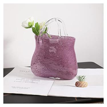 Imagem de Vaso de flores, bolsa criativa, vaso de vidro, decoração de sala de estar, arranjo de flores, luz de cristal, vaso hidropônico, decoração de casa, decoração de casa (grande)