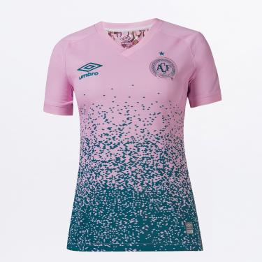 Imagem de Camisa Chapecoense Outubro Rosa 21/22 s/n° Torcedor Umbro Feminina-Feminino