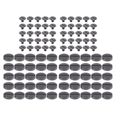 Imagem de Cuofyunl 50 conjunto de rebites de parafuso, liga de zinco multifuncional, tampa com fenda plana, postes de encadernação, rebites de unhas para cinto, bolsa de mão 12mm