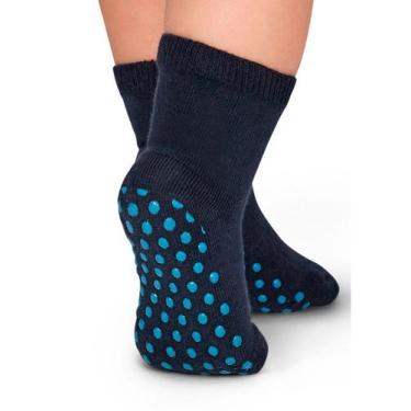 Imagem de Meia Bebê Antiderrapante Lupo 2041-032, Azul marinho