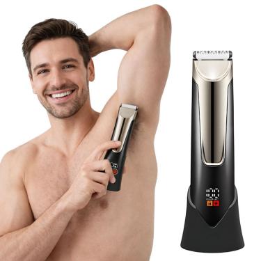 Imagem de Máquina de Barbear Elétrica Profissional com Base de Carregamento USB