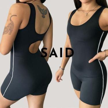 Imagem de Macaquinho Macacão Fitness Para Academia Alta Sustentação Modela o cor