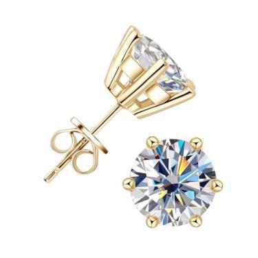 Imagem de Brincos redondos 2025 unissex 5 mm/6,5 mm/8 mm/9 mm moissanita brilhante prata esterlina S925 clássico piercing orelha joias achados para mulheres homens moda acessórios modernos presente criativo e