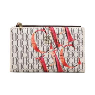 Imagem de Carteira Feminina Elegante Multicolorida Simples Com Clipe Para Cartõe