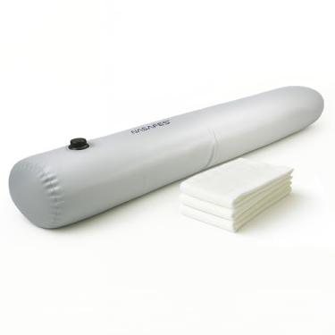 Imagem de Tubo de barreira de inundação cheio de água e faixa de vedação aquática instantânea, kit de defesa de inundação 2 em 1, alternativa de saco de areia para inundações e desvios, barreira de água leve e