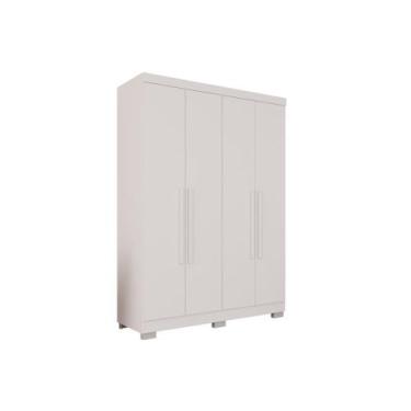Imagem de Guarda Roupa Solteiro 4 Portas Recife Salleto - Sallêto, Branco