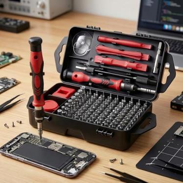 Imagem de Conjunto B de chave de fenda de precisão 115 em 1, kit de ferramentas de reparo eletrônico, broca micromagnética com eixo flexível para telefone, Mac, computador, relógio, console, campainha