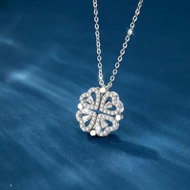 Imagem de Colar de ouro feminino delicado banhado a ouro 14K CZ banhado a ouro 14 K, colar de folha de coração, colar delicado para mulheres, colar moderno com pingente de esmeralda CZ, adjust, Latão Banhado a