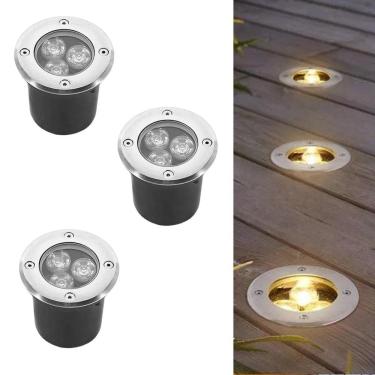 Imagem de Kit 3 Balizadores Led Smd Blindado3W Bivolt Spot Embutir Em