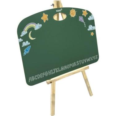 Imagem de Lousa Infantil com Cavalete Alfabeto 45X57 CM - Stalo