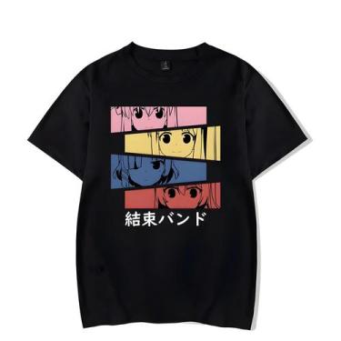 Imagem de Camiseta Masculina Bocchi the Rock Anime, Confortável, Com Estampa Hip