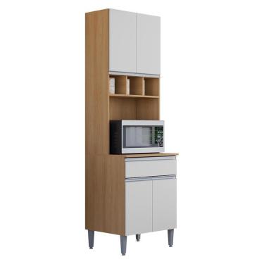 Imagem de Paneleiro Duplo Andréia 4 Portas E 1 Gaveta Amêndoa-branco - Ajl Móveis Amêndoa-branco