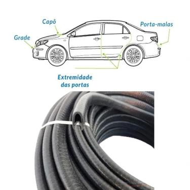 Imagem de Borracha Protetora Borda Porta Preta Astra 4 Portas 10M Mini