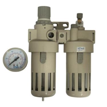 Imagem de Filtro de Ar com Regulador e Lubrificador 1/2 BEFC4000N  Fluir