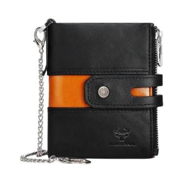 Imagem de Carteira De Couro Feminina Com Bloqueio RFID, Porta-Cartões De Crédito