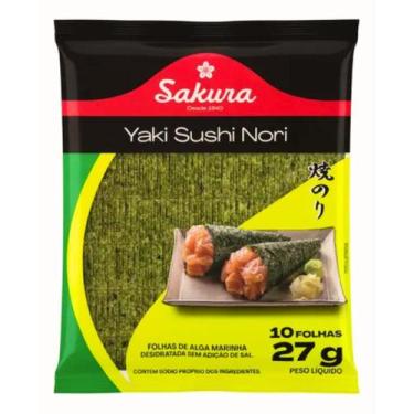Imagem de Alga Marinha Yaki Sushi Nori Sakura 27G 10 FLS