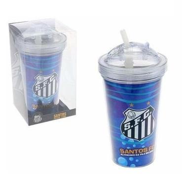 Imagem de Copo Acrílico Com Canudo 600 Ml - Santos-Unissex