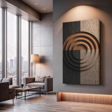 Imagem de Quadros Decorativos Espiral Profundo 90x60 Moderno Luxo Sala Quarto Es