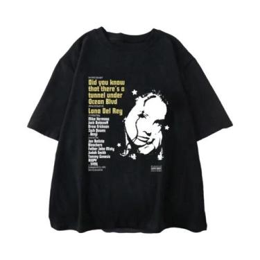 Imagem de Camiseta Feminina Vintage Lana Del Rey Ultraviolence Hip Hop Streetwea