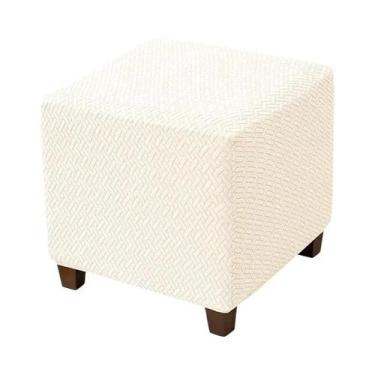 Imagem de Capa Elástica Jacquard Em T Para Puff Otomano, Protetor De Apoio De Pé