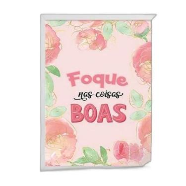 Imagem de Quadro Foque Nas Coisas Boas 45X34Cm - Com Vidro Branca - Quadros On-L