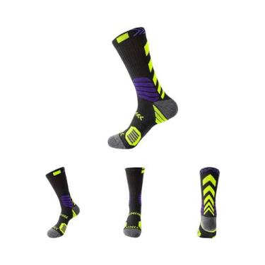 Imagem de Meias De Compressão Pretas Para Homens, Respiráveis, Longas, Para Corr