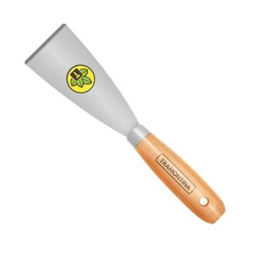 Imagem de Espátula Rígida com 10cm Em Aço Carbono E com Cabo de Madeira 77394105 Tramontina Espatula Rigid
