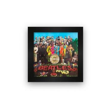 Imagem de Quadro azulejo com moldura Beatles Sgt Peppers - Starnerd