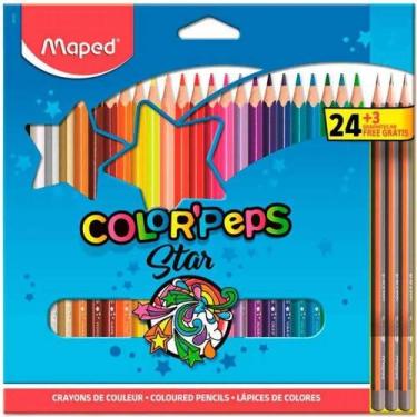Imagem de Lápis De Cor Colorpeps Star 24 Cores + 3 Lápis Grafite Maped