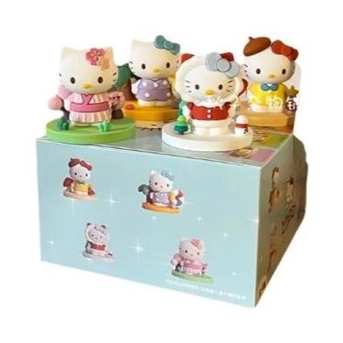 Imagem de Figurinha De Gato KT Das Quatro Estações, Caixa Surpresa, Modelo De Ca