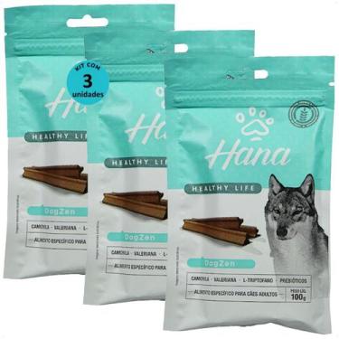 Imagem de Snack hana healthy life dogzen cães adultos 100g kit com 3