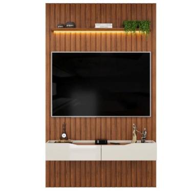 Imagem de Painel Para Tv Até 55 Polegadas 1,43m Ripado Autêntico Com Led Montrea