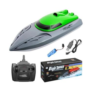 Imagem de Barco RC De Controle Remoto Com Motor Duplo 20Km/h Para Piscinas E Lag
