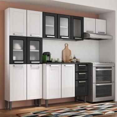 Imagem de Cozinha Completa em Aço 14 Ptas 2 Gavetas Múltipla Bertolini
