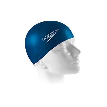 Imagem de Touca de Natação, Speedo, Flat Cap, Silicone Resistente com Encaixe Confortável,Tamanho Único - Azul Royal