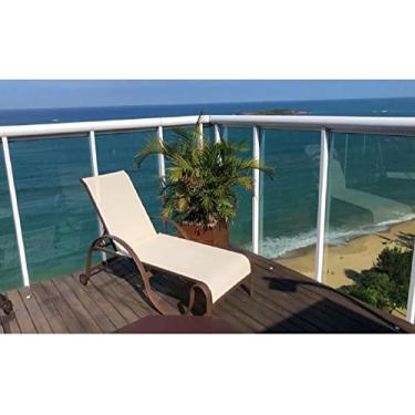 Imagem de Espreguiçadeira Com Rodas Alumínio Piscina Encosto Regulável