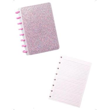 Imagem de Kit Caderno de Disco A5+Refil 50F Pautada Escolar Capa Dura - - Klizz,