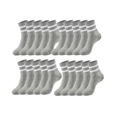 Imagem de Meias Esportivas Femininas De Comprimento Médio Respiráveis Pretas E B