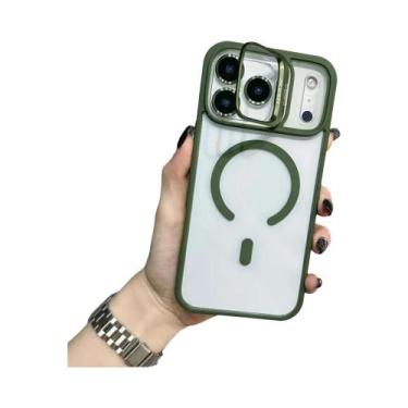 Imagem de Capa Magnética De Metal Com Suporte Para Carregamento Sem Fio Magsafe 