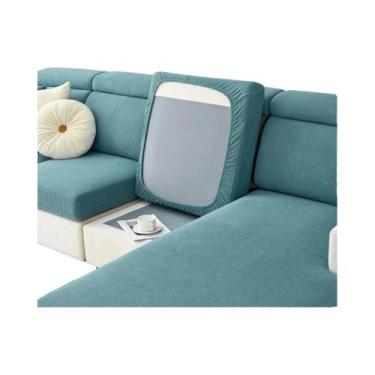 Imagem de Capa De Sofá Em Fleece Polar Jacquard Com Listras Elásticas, Universal