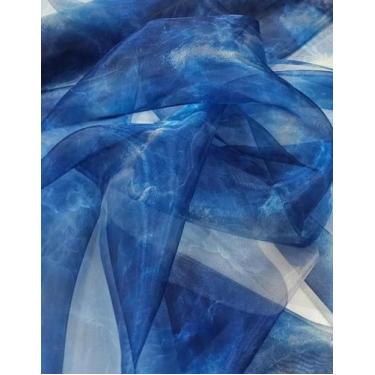 Imagem de Tecido Organza Umbanda Candomble Iemanja Mar 1M X 1,50L - TRAMA & ELEG