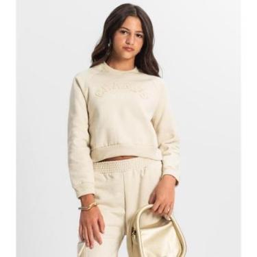 Imagem de Blusão Juvenil Feminino Em Moletom Minty Bege-Feminino