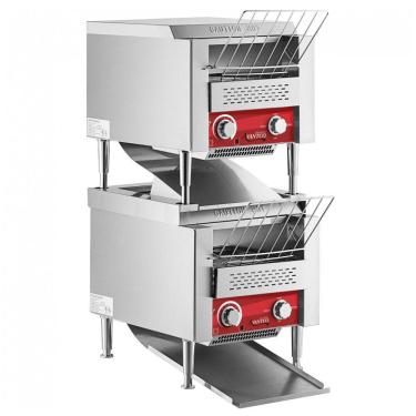 Imagem de Torradeira de Esteira Dupla Empilhada Avantco T1402S, Comercial, 3 Aberturas, 110V, 3500W, 600 Fatias por Hora
