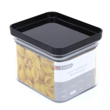 Imagem de Pote Hermético Acrílico Le Retangular Incolor 800ml, UNICA, U