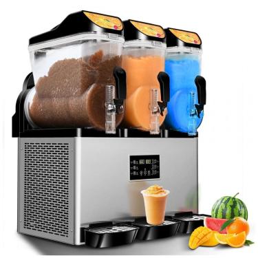 Imagem de Máquinas de Raspadinha Drink Comercial de 45 litros com 3 Tanques BOSBAK, Operação Silenciosa, Sem Necessidade de Gelo