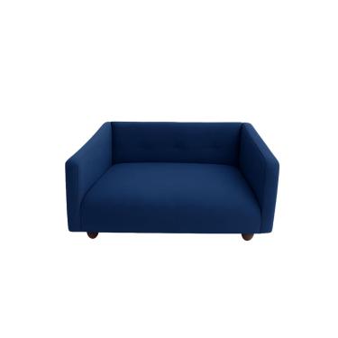 Imagem de Cama Pet Kiara Baby Estofada para Cães e Gatos Azul-Marinho 60x50cm